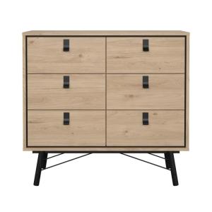 Commode avec piètement métallique L150,3 cm - Effet Bois cl…