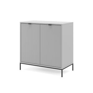 Commode avec tiroirs avec 2 portes, Gris 80 x 81.2cm