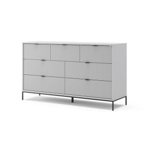 Commode avec tiroirs, Gris 140 x 81cm