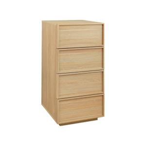 Commode chiffonnier naturel 4 tiroirs effet bois