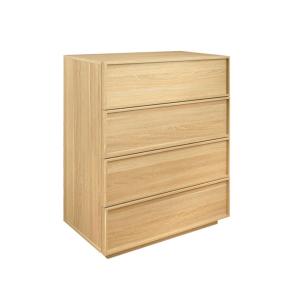 Commode de rangement effet bois naturel  4 tiroirs