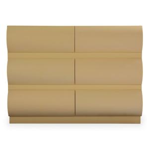 Commode design 6 tiroirs arrondis l100cm mezade beige