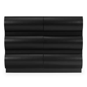 Commode design 6 tiroirs arrondis l100cm mezade noir