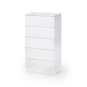 Commode effet bois blanc 129x40 cm