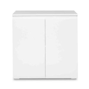 Commode effet bois blanc, 2 portes