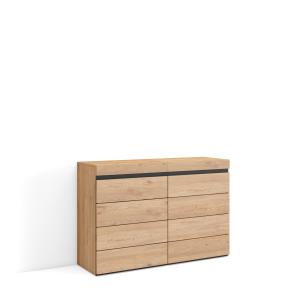 Commode effet bois de chêne 114x35x75cm