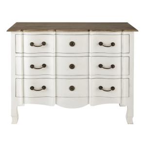 Commode en acacia et manguier blanche L110