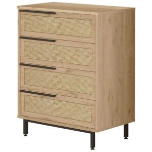 Commode en aggloméré et effet cannage