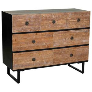 Commode en bois avec 7 tiroirs 106x40x83