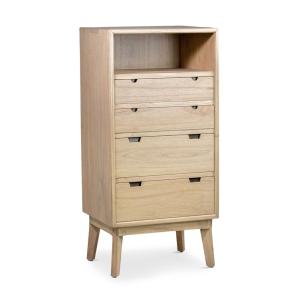 Commode en bois beige H 125 cm