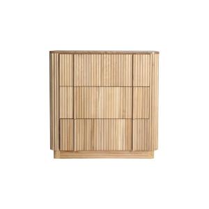 Commode en bois de paulownia brun clair  en 80x41x76 cm