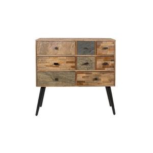 Commode en bois de teck recyclé avec tiroirs