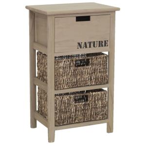 Commode en bois et maïs '' nature'' 3 tiroirs
