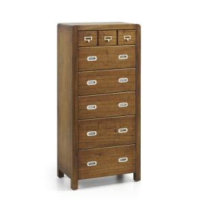 Commode en bois marron H 130 cm 