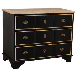 Commode en bois noir : 100x50x80 cm (h)