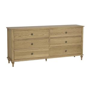 Commode en chêne 6 tiroirs teinte claire
