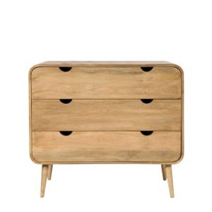 Commode en manguier beige 3 tiroirs