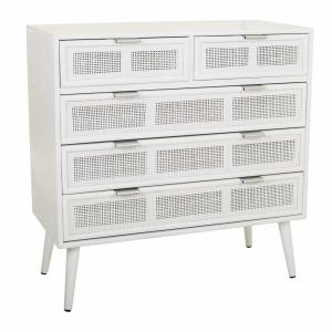 Commode en MDF et treillis blanc 80x39.5x81h