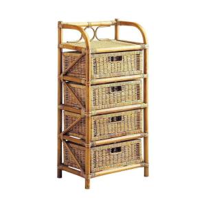 Commode en rotin avec tiroirs tegal 4 tiroirs