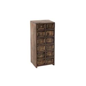 Commode haute 12 tiroirs en bois recyclé BAZA Bois (recyclé…