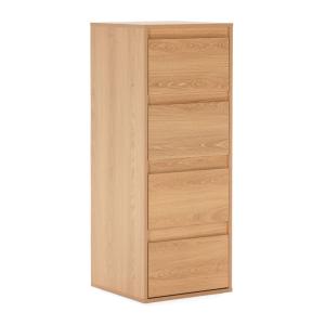 Commode haute 4 tiroirs effet Chêne