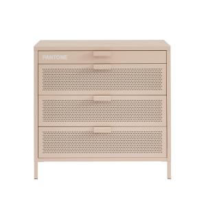 Commode métal rose blush 4 tiroirs 80 cm