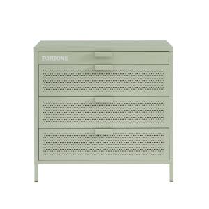 Commode métal vert amande 4 tiroirs 80 cm