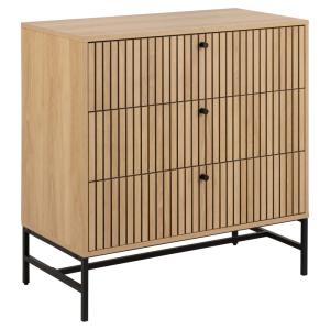Commode rectangulaire 3 tiroirs Beige