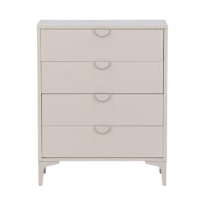 Commode tendance 4 tiroirs en métal LEYA métal beige 78x40x…