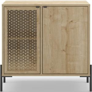 Commodes 2 portes effet chêne 84 cm