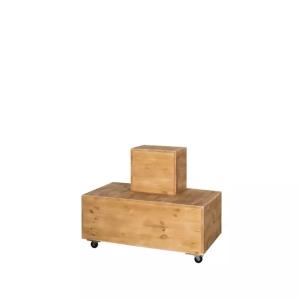 Complément présentoir central fleuriste 2 niveaux bois mass…