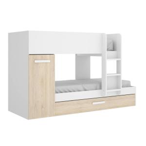 Composition de la chambre à coucher effet bois beige, blanc…