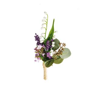 Composition de muguet et eucalyptus artificielle violet et…