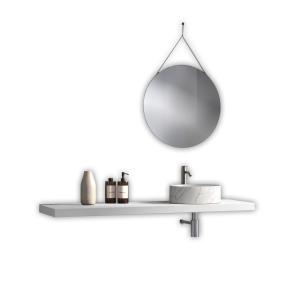 Composition de salle de bain 3 pièces en MDF blanc/calacatt…
