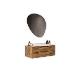 Composition de salle de bain 3 pièces en MDF chêne