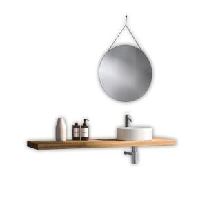 Composition de salle de bain 3 pièces en MDF chêne/blanc