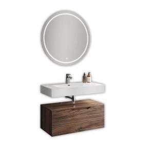 Composition de salle de bain 3 pièces en MDF chêne foncé