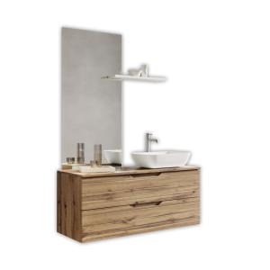 Composition de salle de bain 4 pièces en MDF chêne noueux