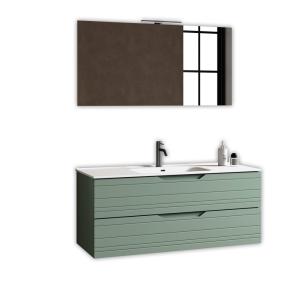 Composition de salle de bain 4 pièces en MDF vert sauge