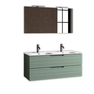 Composition de salle de bain double vasque 5 pièces en MDF…