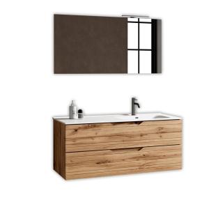 Composition de salle de bain vasque droite 4 pièces en MDF…