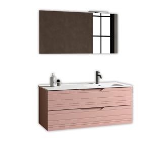 Composition de salle de bain vasque droite 4 pièces en MDF…