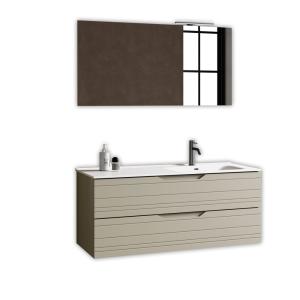 Composition de salle de bain vasque droite 4 pièces en MDF…
