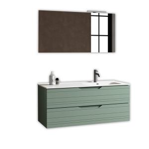 Composition de salle de bain vasque droite 4 pièces en MDF…