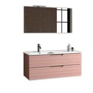 Composition de salle de bain vasque gauche 4 pièces en MDF…