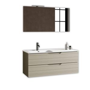 Composition de salle de bain vasque gauche 4 pièces en MDF…