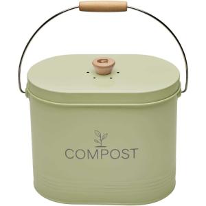 Composteur de cuisine ovale en métal avec filtre 7 litres v…