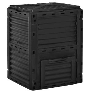 Composteur de jardin 48 aérations polypropylène noir