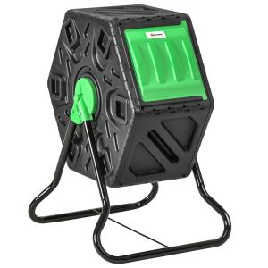 Composteur de jardin rotatif 360° polypropylène noir