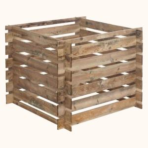 Composteur en bois traité 71 x 100 x 100 cm Mezzito